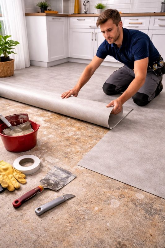 Linoleum Floor Installation in Gowen, MI
