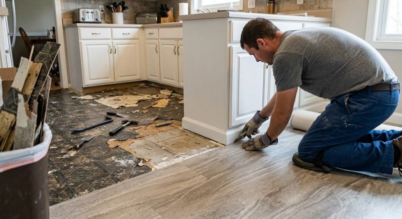 Linoleum Flooring Replacement in Rockford, MI