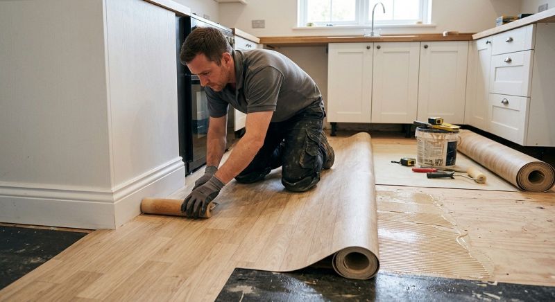Sheet Linoleum Installation in Rockford, MI